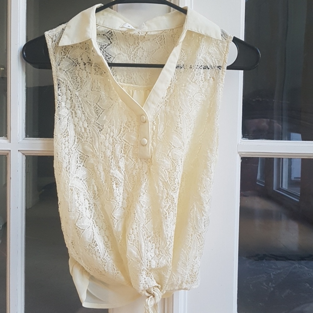 Very cute yellow lace blouse